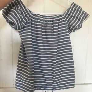 Madewell melody off the shoulder drawstring top